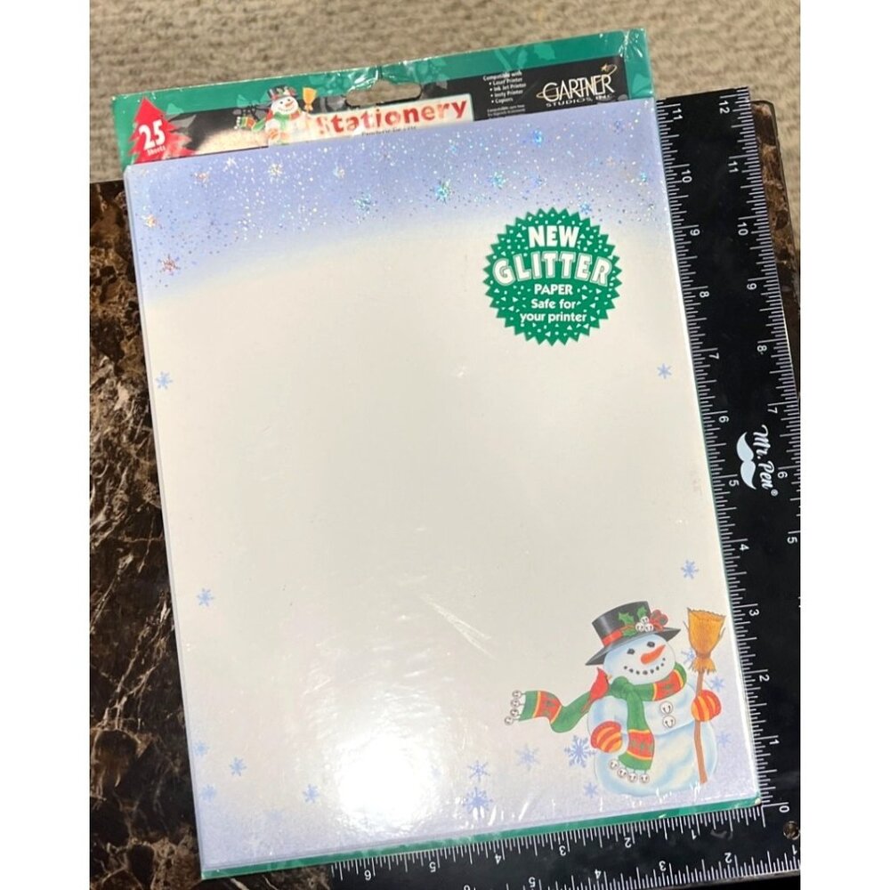Gartner Studios Glitter Snowflakes - Snowman Design Stationary